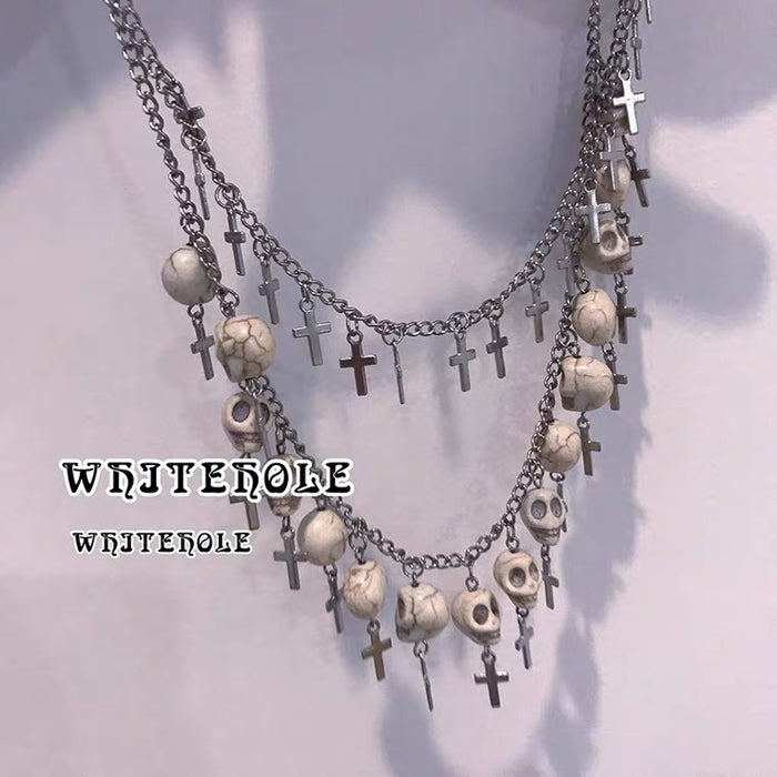 Wholesale Necklaces Alloy Skull JDC-NE-DLF002