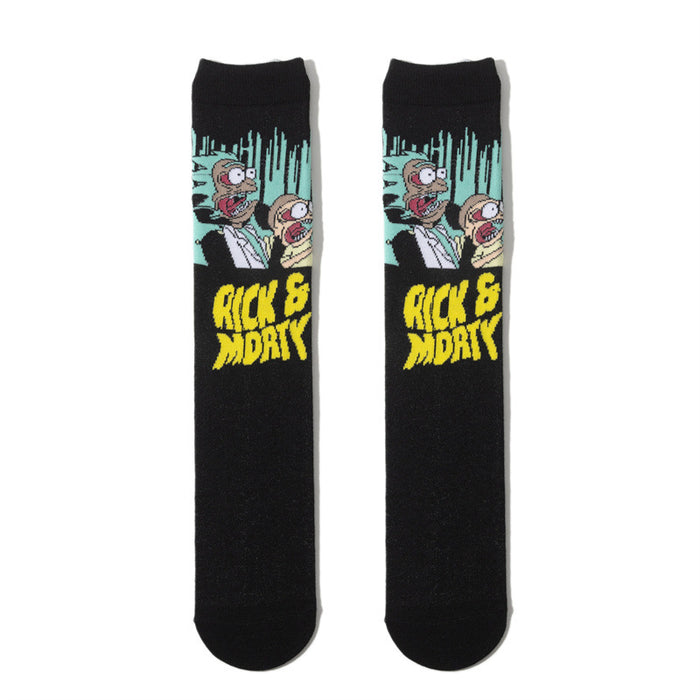 Calcetines al por mayor Cartoon medianos y largos calcetines de skateboard Socks (M) JDC-SK-Huihe007