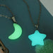 Jewelry WholesaleWholesale Luminous Moon Star Plastic Resin Necklace JDC-NE-NZ329 Necklaces 奈珠 %variant_option1% %variant_option2% %variant_option3%  Factory Price JoyasDeChina Joyas De China