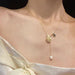 Jewelry WholesaleWholesale vintage rose camellia flower necklace JDC-NE-CanZ001 Necklaces 阿柴 %variant_option1% %variant_option2% %variant_option3%  Factory Price JoyasDeChina Joyas De China