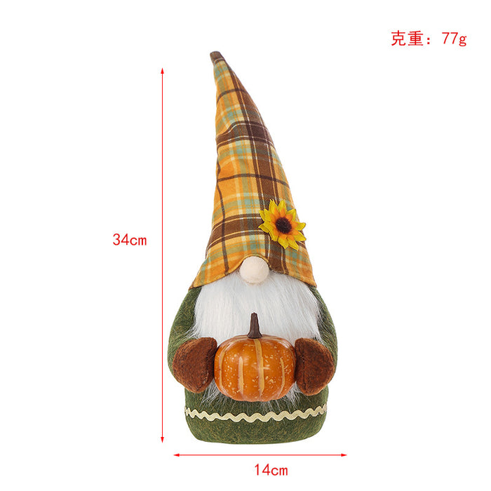 Wholesale Ornament Cloth Halloween Cute Pumpkin Faceless Doll JDC-OS-GangL035