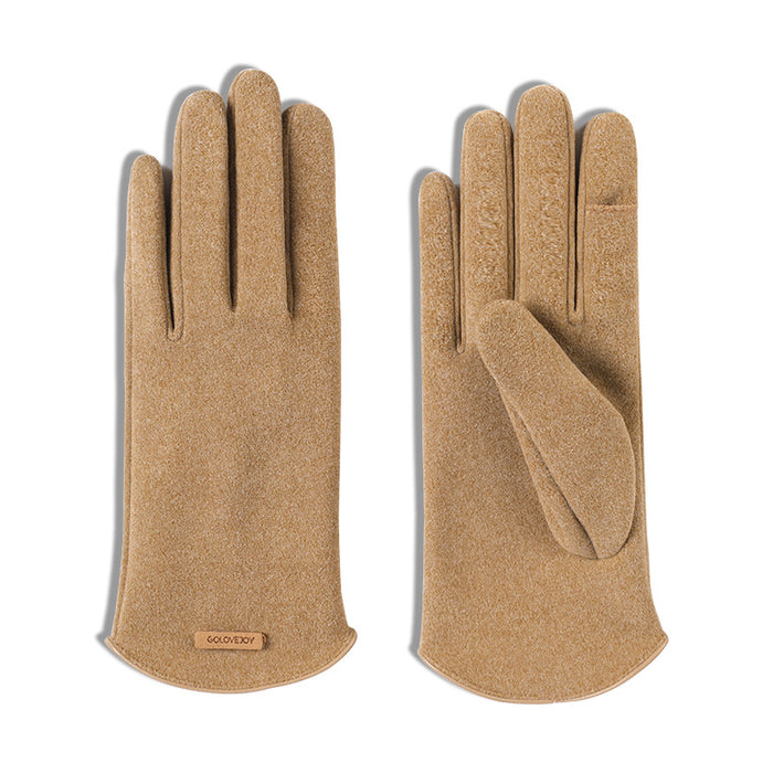 Wholesale Gloves De velvet Thickened Warm Gloves Fingertip Flip Touch Screen MOQ≥2 JDC-GS-GuD013