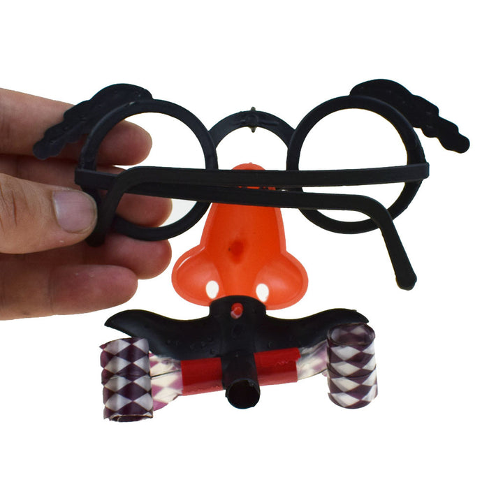 Wholesale fidgets toy plastic blowing beard glasses MOQ≥2 JDC-FT-HengQ011