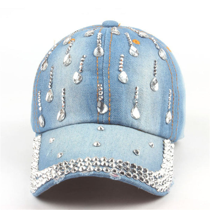 Capilla de béisbol de lavado de diamantes de sombrero al por mayor Denim JDC-FH-TMA003