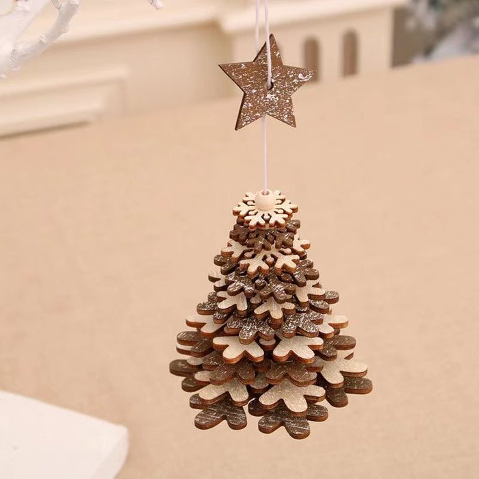 Wholesale Decorations Wooden Christmas Wooden Bell Pendant MOQ≥4 JDC-DCN-PuY001