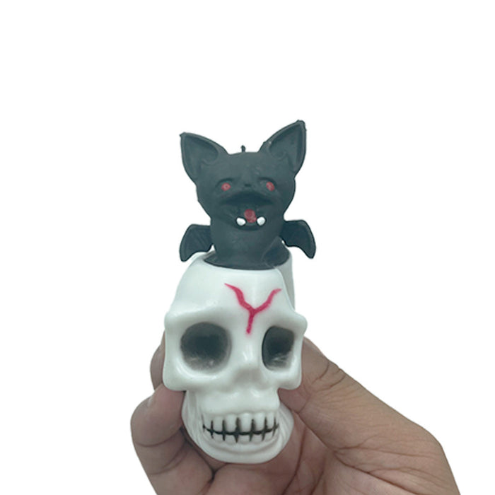 Wholesale Fidgets Toy TPR Decompression Cup Pinch Skull Bat Halloween MOQ≥2 JDC-FT-SenQ002