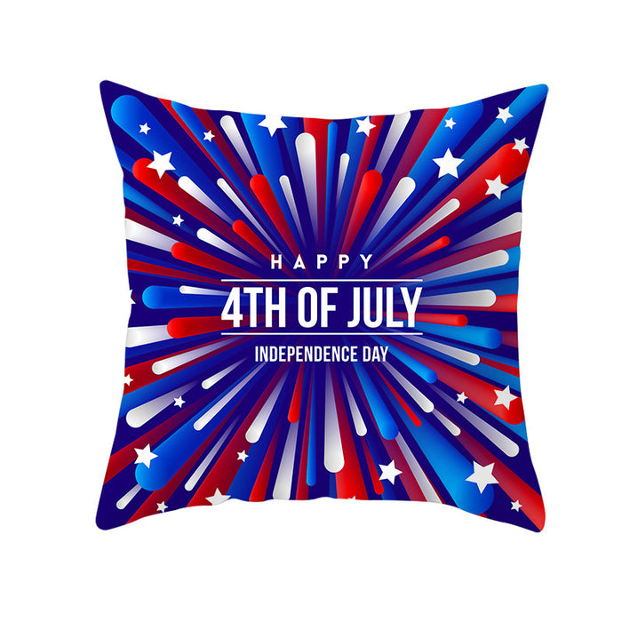 Al por mayor 4 de julio Día de la Independencia de la escasa de almohada de melocotón Impresión MOQ≥2 JDC-PW-Jinze001