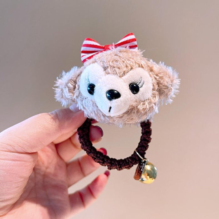 Wholesale cartoon doll cute rabbit head rope hair ring JDC-HS-HuaJ004