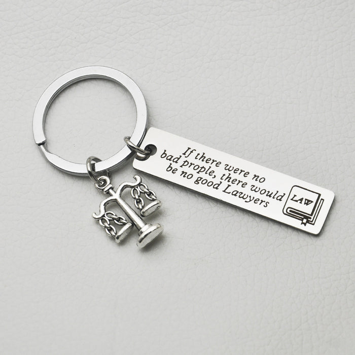 Wholesale Keychains Metals Lawyers Judicial Scales Law School Graduation Gifts for Lawyers MOQ≥3 JDC-KC-ZKe002