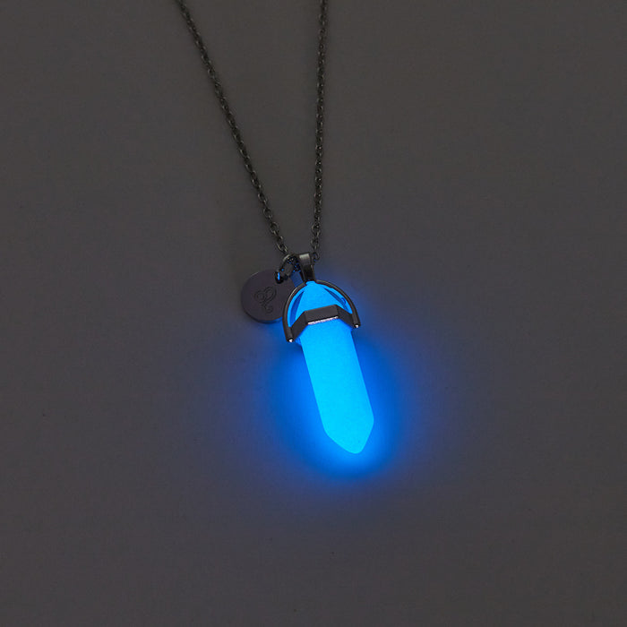 Wholesale Necklace Alloy Blue Glow Stone Necklace JDC-NE-YinH036