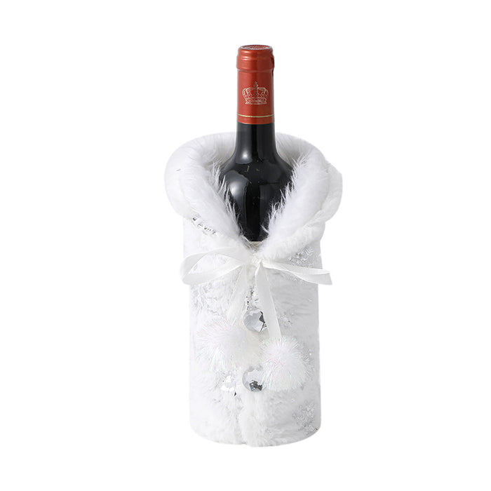 Decoración al por mayor Decoración navideña Botella de vino Vestido de champán Bolsa de vino tinto JDC-DCN-Gangl005