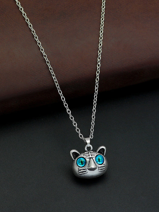 Wholesale Alloy Blue Eye Cat Necklace Fashion Necklace MOQ≥5 JDC-NE-danyin001