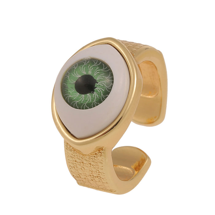 Wholesale Ring copper Tail Ring Devil's Eye JDC-RS-HongX004