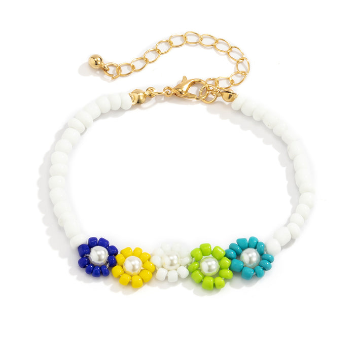 Wholesale Color Beaded Bracelet Set Contrast Color Beads JDC-BT-XueR018