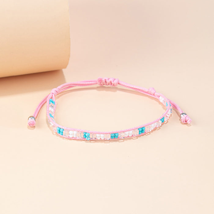 Wholesale Bracelet Crystal Contrast Color Adjustable Boho Bead Bracelet JDC-BT-XLH006