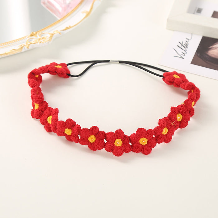 Wholesale Flower Wool Headband Simple Thin Section Cute Hairband JDC-HD-YYang009