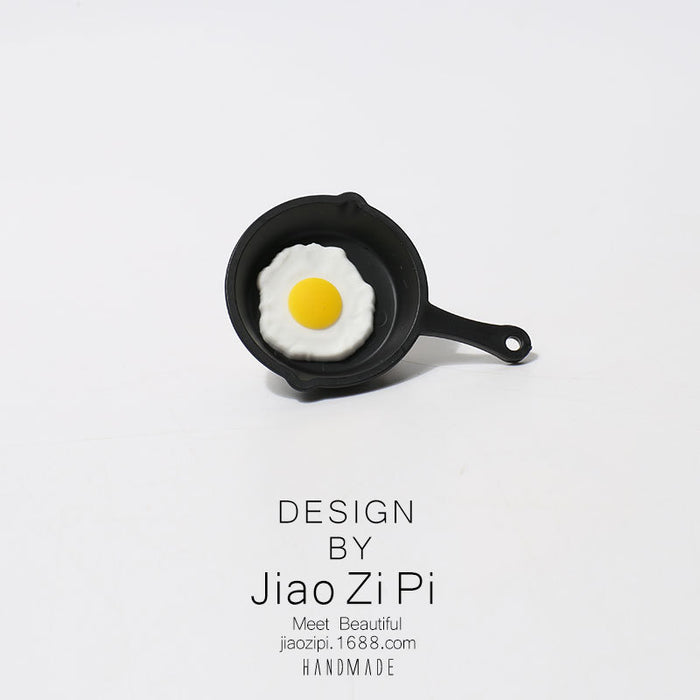 Wholesale Hair Clips Resin 3D Omelette Pan JDC-HC-JZP004