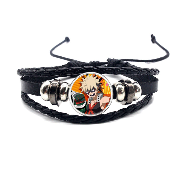 Wholesale Accessories Leather Bracelet Braided Adjustable MOQ≥2 (M) JDC-BT-YanY014