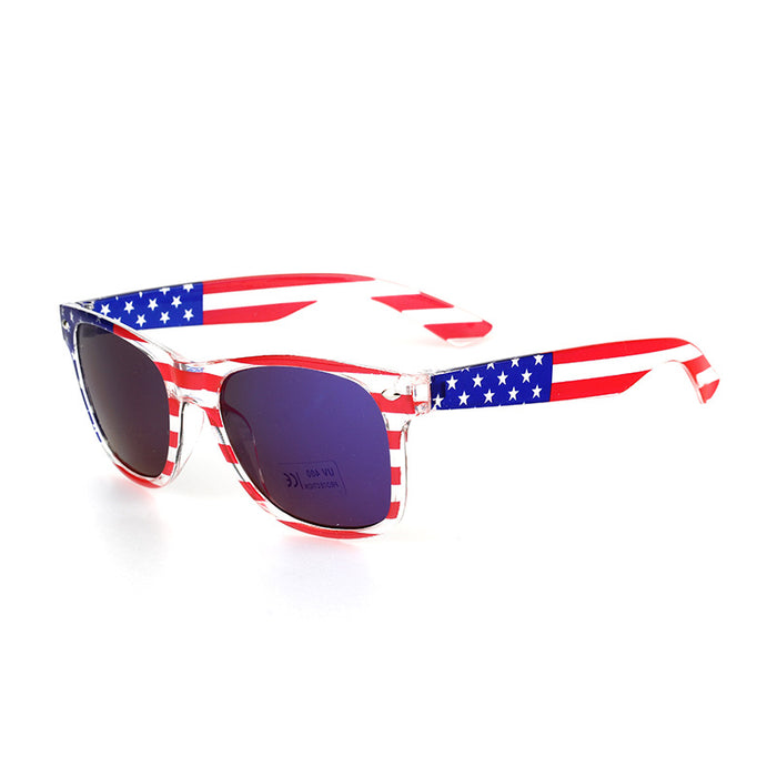 En gros 4 juillet Classic Rice Nail transparent transparent American Flag Sunglasses Day JDC-SG-ZUOL001