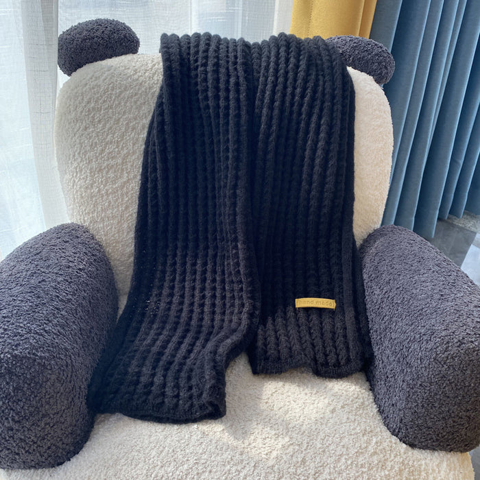 Wholesale Nylon Solid Color Wool Knit Warm Scarfs JDC-SF-Jiuge004