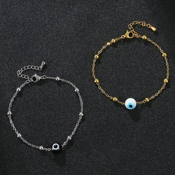 Wholesale Devil's Eye Glass Stainless Steel Bracelet MOQ≥2 JDC-BT-ChengG005