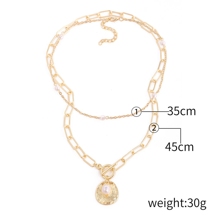 Collar colgante de perlas barroco al por mayor que las mujeres coincidan con JDC-ne-Many006