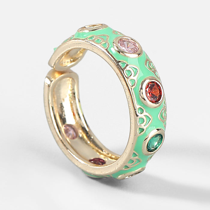 Jewelry WholesaleWholesale open ring alloy diamond ring trend versatile JDC-RS-JL176 Rings 氿乐 %variant_option1% %variant_option2% %variant_option3%  Factory Price JoyasDeChina Joyas De China