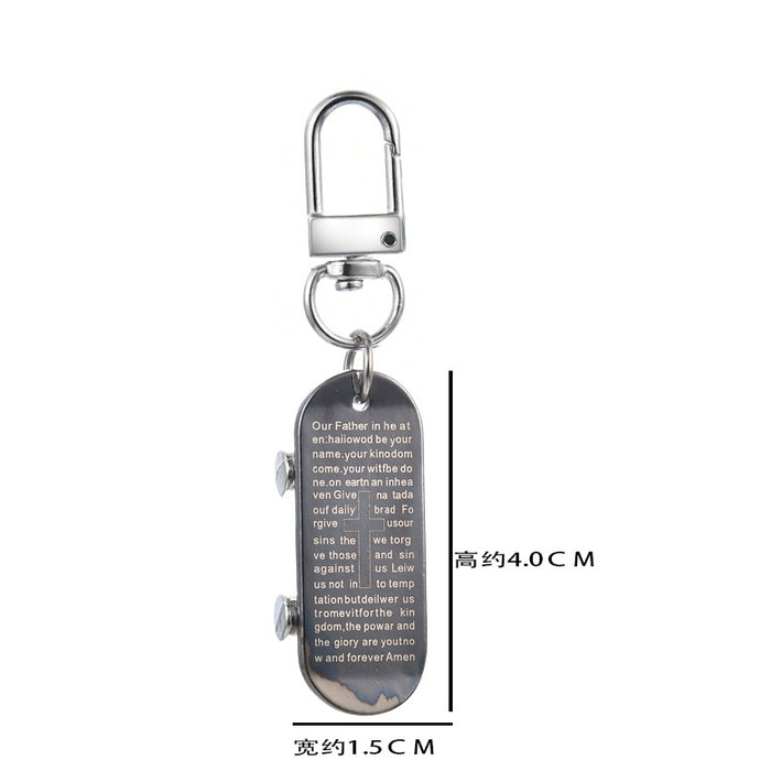 Wholesale Keychains For Backpacks Metal Scooter Keychain Cross Skateboard MOQ≥2 JDC-KC-YY027
