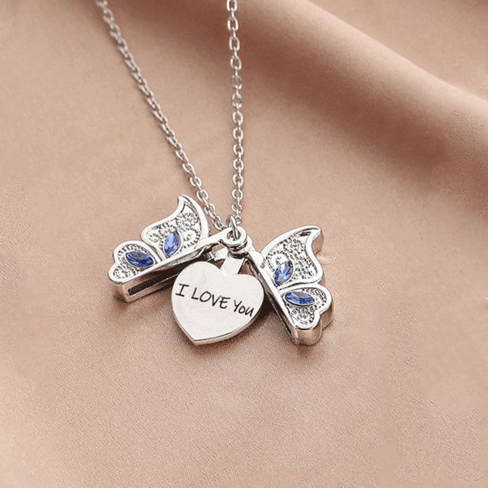 Wholesale Necklaces Alloy Women's Butterfly I Love You Heart Album Box Pendant JDC-NE-JYS061
