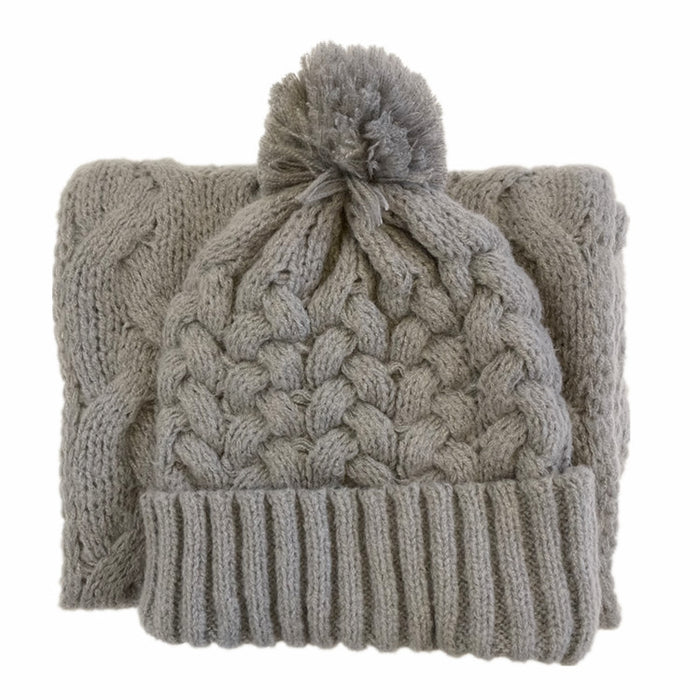 Sombrero de bufanda de punto de invierno mezclado de sombrero al por mayor JDC-FH-Feilin003