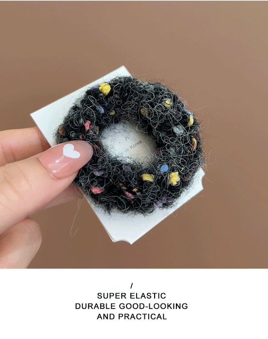 Wholesale Hair Scrunchies Plush Candy Color Autumn and Winter High Elasticity MOQ≥2 JDC-HS-HaoF005