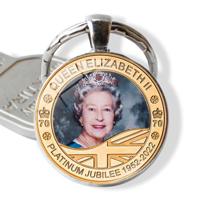 Wholesale Keychains Zinc Alloy Glass Queen Elizabeth II Souvenir JDC-KC-JiaY009