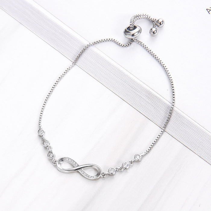 Wholesale Infinity Loop 8 Character Bracelet Crystal Pull Bracelet JDC-BT-ZYan002