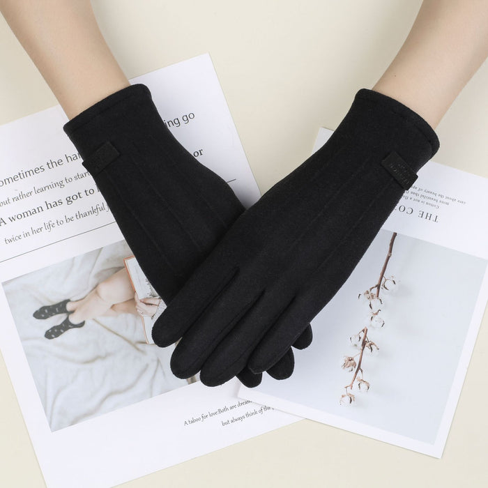 Wholesale Gloves Rabbit Velvet Autumn Winter Warm Women Touch Screen MOQ≥2 JDC-GS-ShiG001