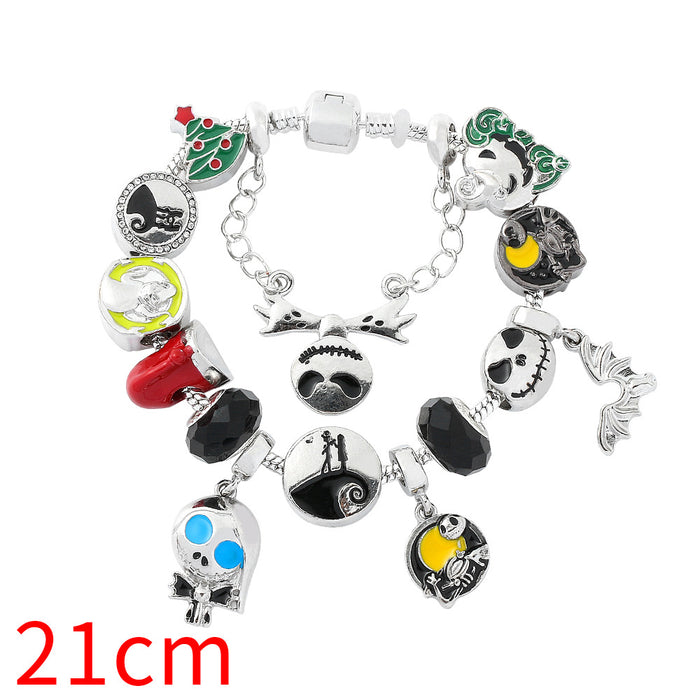 Wholesale Bracelet Alloy Halloween Gift Skull Pendant MOQ≥2 JDC-BT-KeFeng001