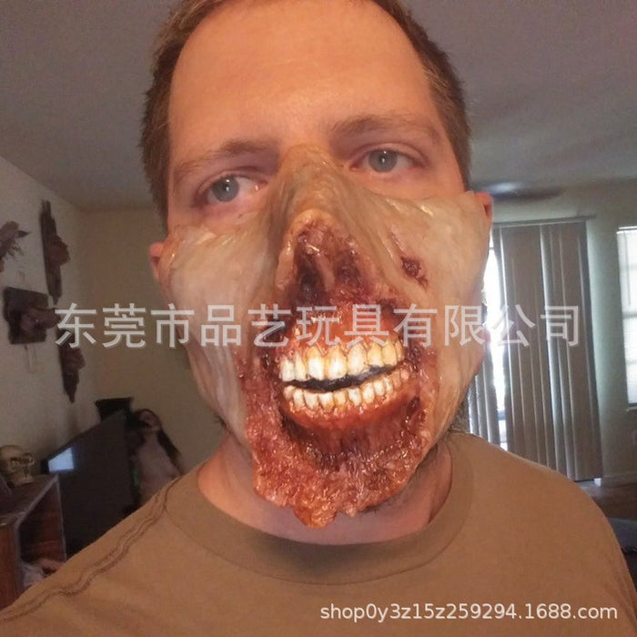 Wholesale Latex Halloween Ball Horror Half Face Mask JDC-FM-PinY007