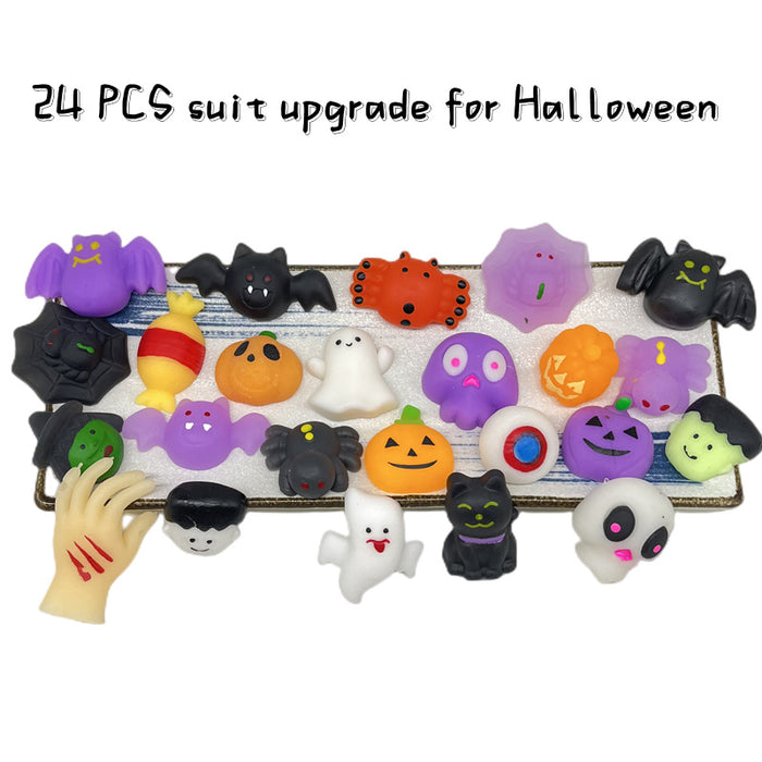 Juguetes al por mayor TPR Halloween Pumpkin Desemblón Pinch Pcriple de 24 MOQ≥2 JDC-FT-Tys002