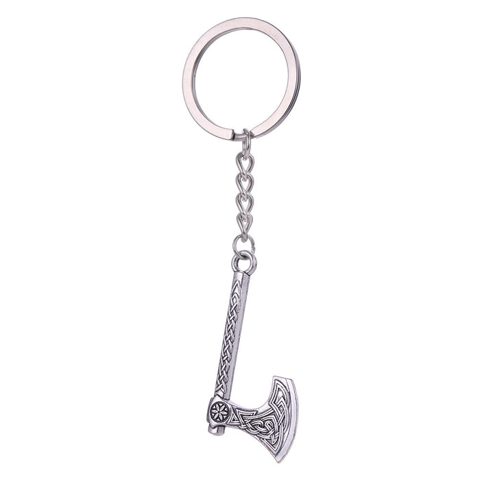 Wholesale Keychain Alloy Odin Axe Thor's Hammer MOQ≥2 JDC-KC-GEXA003