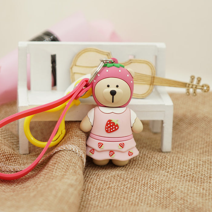 Wholesale Keychains PVC Hardware Cute Cartoon Bear (M) MOQ≥2 JDC-KC-RunN005