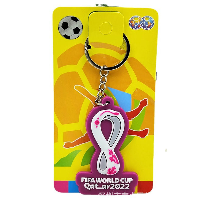 Keychains al por mayor PVC 2022 Copa Mundial Fútbol MOQ≥2 JDC-KC-ZHIYU004