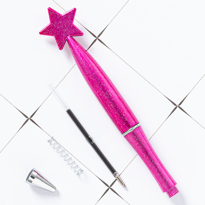 Pen de bolígrafo al por mayor Pen plástico Twist en forma de estrella MOQ≥2 JDC-BP-HUAH090