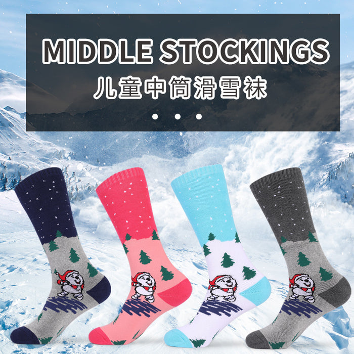 Wholesale Socks Cotton Thickened Winter Children Outdoor Sports Long Tube JDC-SK-LZL065