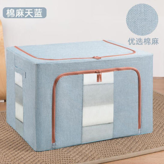 Wholesale Cotton Linen Steel Frame Storage Box Foldable JDC-SB-HAO003