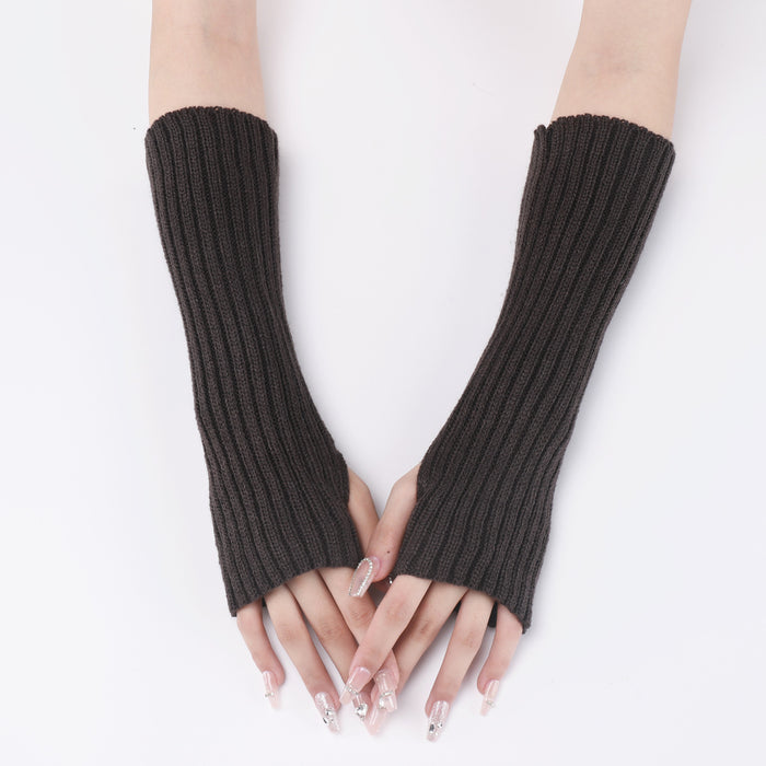 Wholesale Gloves Acrylic Long Fake Sleeves Knit Warm Half Finger Fingerless Arm Cover MOQ≥2 JDC-GS-HonH001