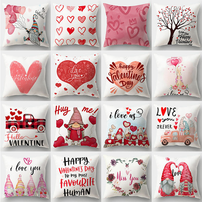Día de almohada de impresión de corazón de San Valentín al por mayor jdc-pw-beilan004