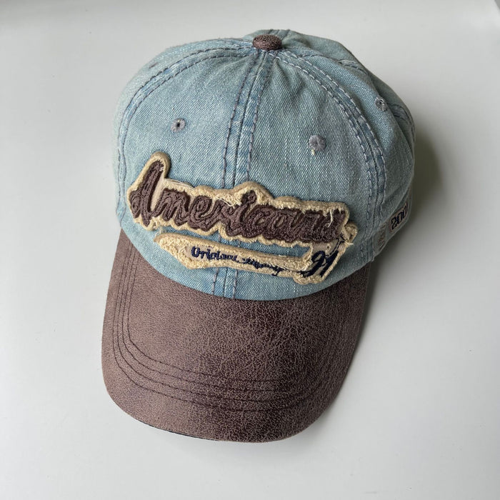 Wholesale hat fabric peaked hat washed denim JDC-FH-JIER003