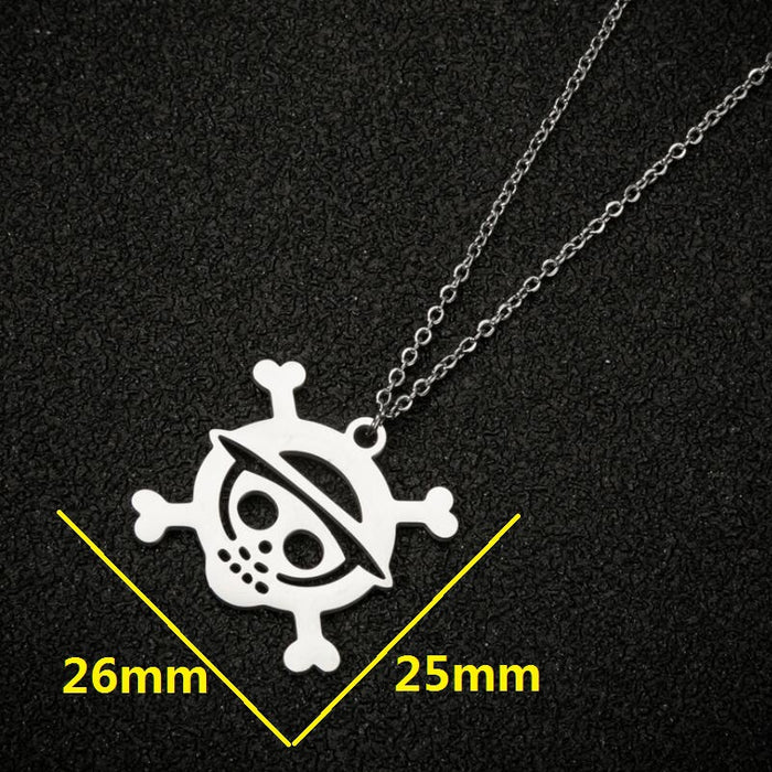 Wholesale Necklace Alloy Pirate Skull Pendant JDC-NE-SS009