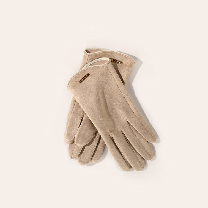 Wholesale Gloves Suede Cute Winter Thin Velvet Touch Screen MOQ≥2 JDC-GS-YiL003