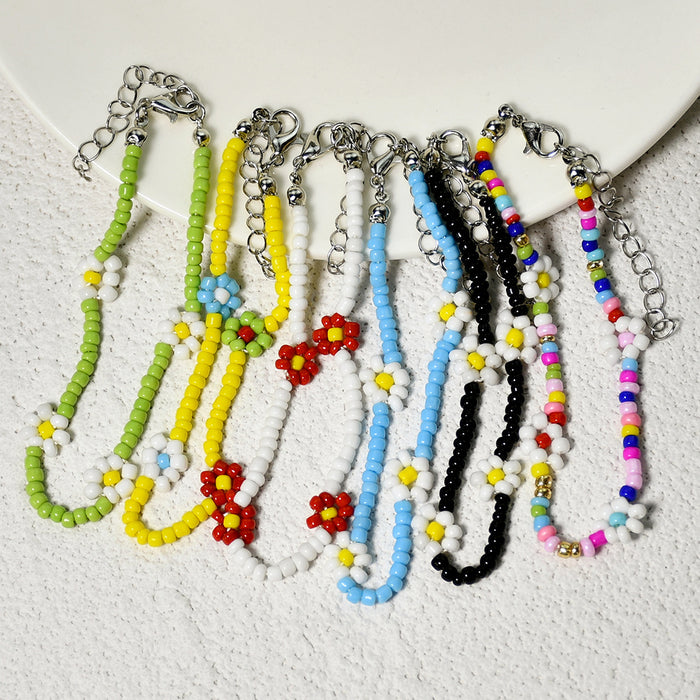 Wholesale Beach Style Colorful Rice Beads Hand Woven Bracelet JDC-BT-YF006