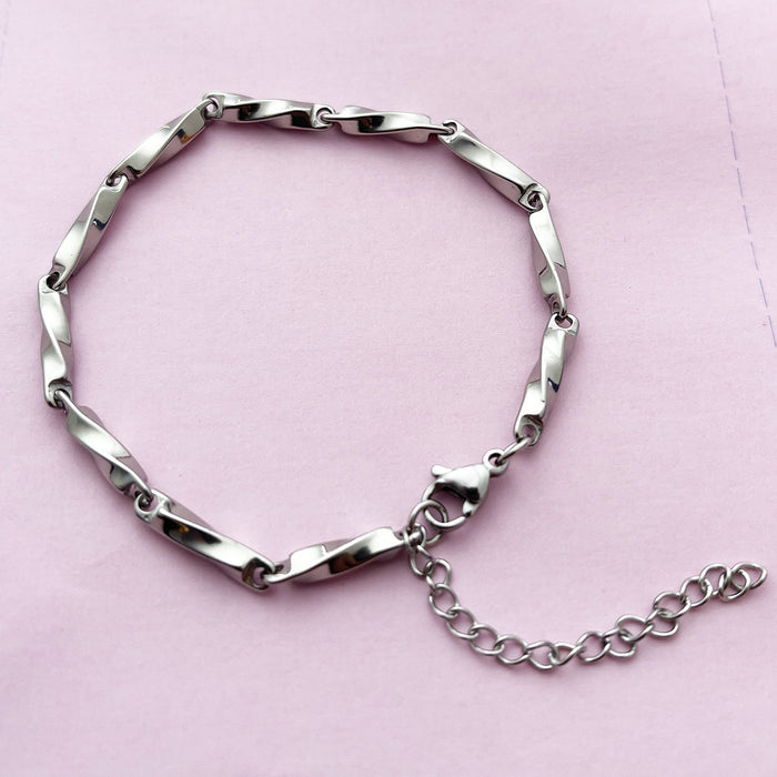 Wholesale stainless steel bracelet twist stick bracelet melon seed chain JDC-BT-KYB001